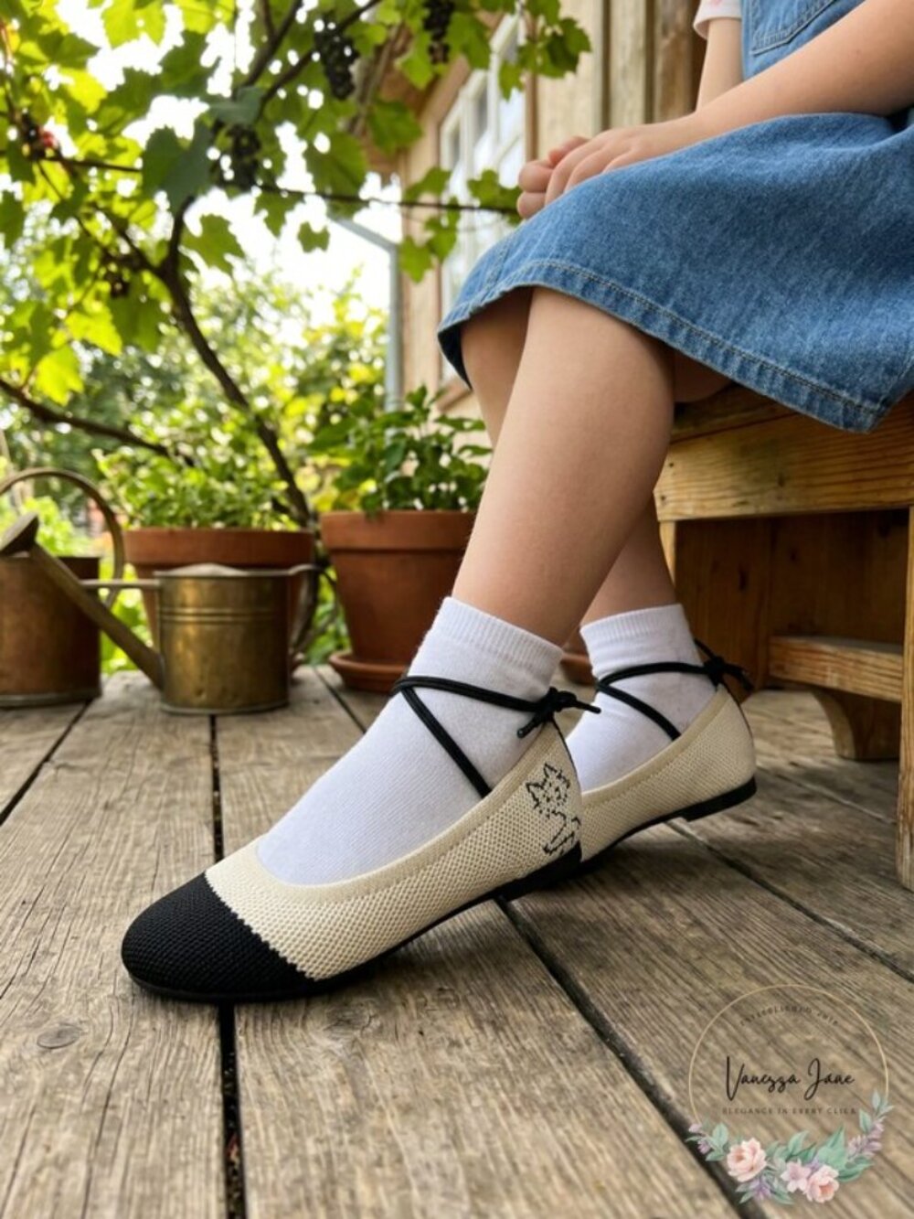 Lily and Dan Ballerina Flats, Size 9/10